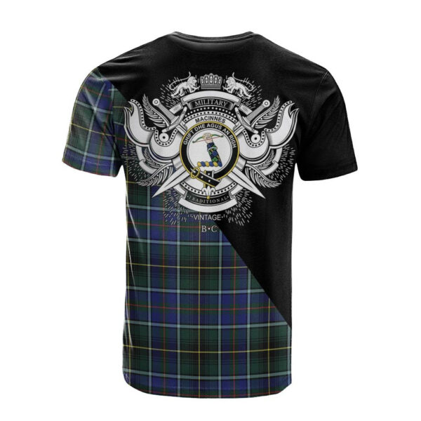 MacInnes Modern Clan T-Shirt, Scottish Tartan MacInnes Modern Clans T-Shirt Military Logo Style - Image 2