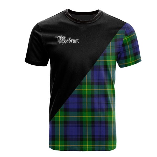 Meldrum Clan T-Shirt, Scottish Tartan Meldrum Clans T-Shirt Military Logo Style