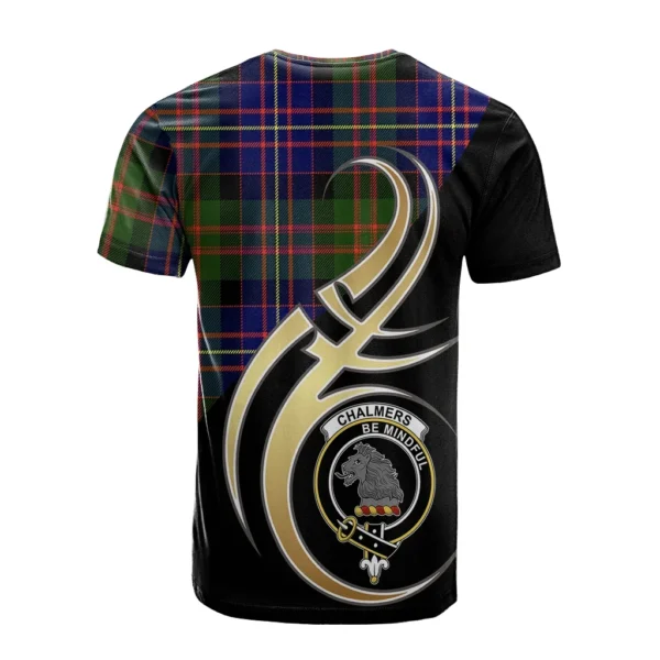 Chalmers Modern Clan T-Shirt, Scottish Tartan Chalmers Modern Clans T-Shirt Believe In Me Style - Image 2