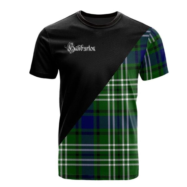 Haliburton Clan T-Shirt, Scottish Tartan Haliburton Clans T-Shirt Military Logo Style