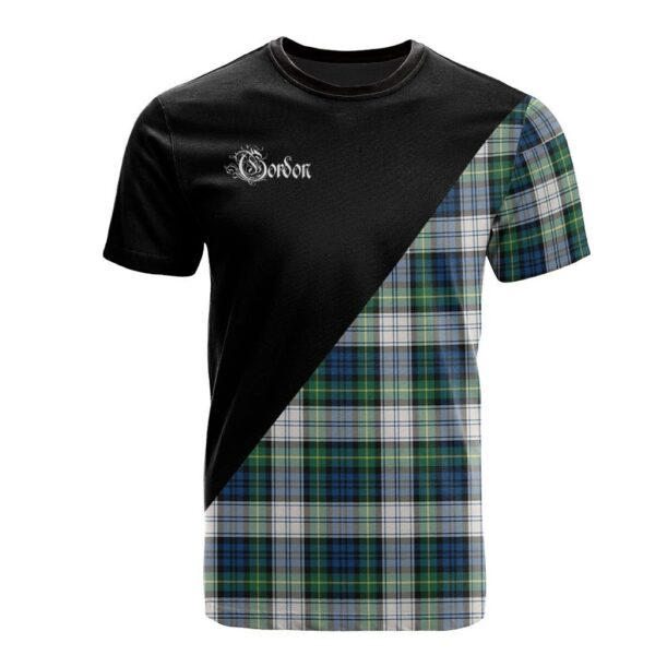 Gordon Dress Ancient Clan T-Shirt, Scottish Tartan Gordon Dress Ancient Clans T-Shirt Military Logo Style