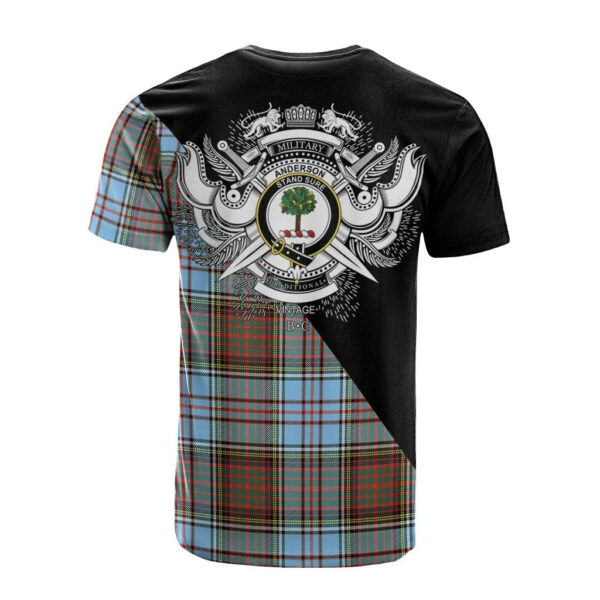 Anderson Ancient Clan T-Shirt, Scottish Tartan Anderson Ancient Clans T-Shirt Military Logo Style - Image 2