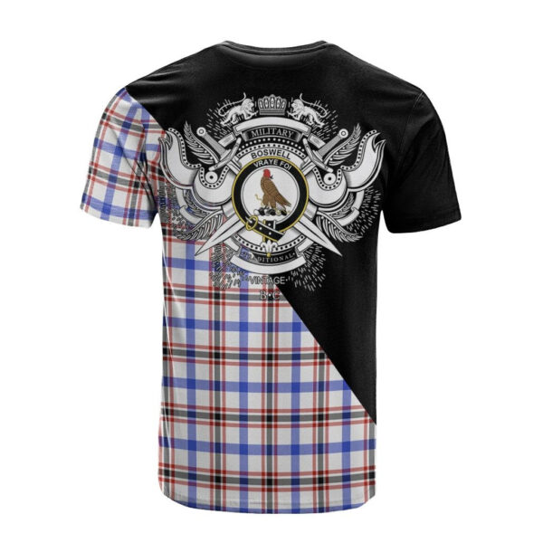 Boswell Modern Clan T-Shirt, Scottish Tartan Boswell Modern Clans T-Shirt Military Logo Style - Image 2