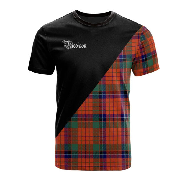 Nicolson Ancient Clan T-Shirt, Scottish Tartan Nicolson Ancient Clans T-Shirt Military Logo Style