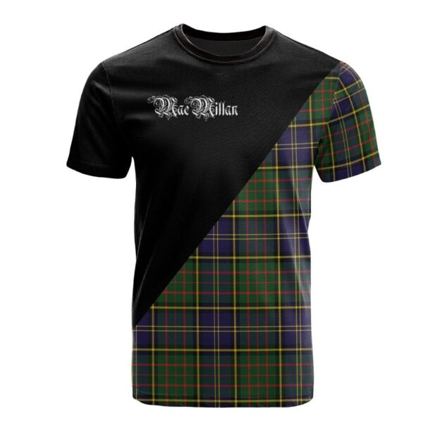 MacMillan Hunting Modern Clan T-Shirt, Scottish Tartan MacMillan Hunting Modern Clans T-Shirt Military Logo Style