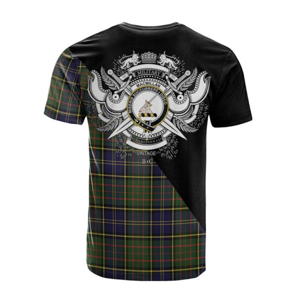 MacMillan Hunting Modern Clan T-Shirt, Scottish Tartan MacMillan Hunting Modern Clans T-Shirt Military Logo Style - Image 2