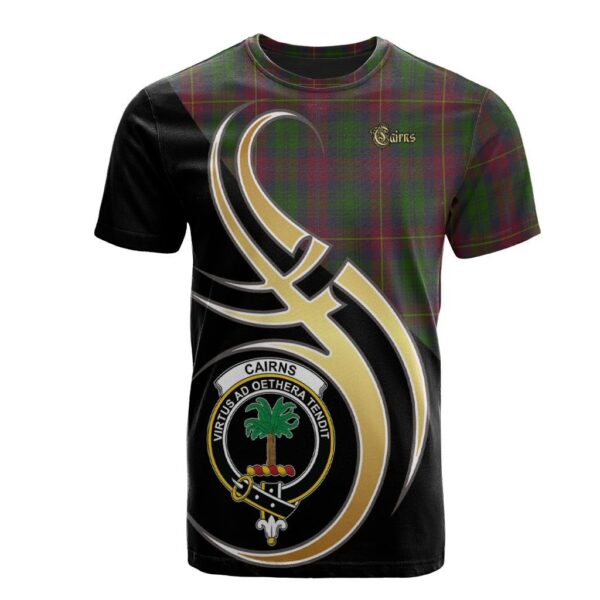 Cairns Clan T-Shirt, Scottish Tartan Cairns Clans T-Shirt Believe In Me Style