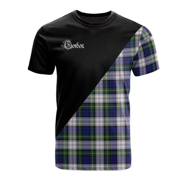 Gordon Dress Modern Clan T-Shirt, Scottish Tartan Gordon Dress Modern Clans T-Shirt Military Logo Style