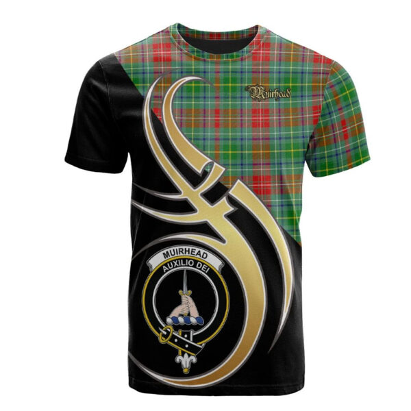 Muirhead Clan T-Shirt, Scottish Tartan Muirhead Clans T-Shirt Believe In Me Style