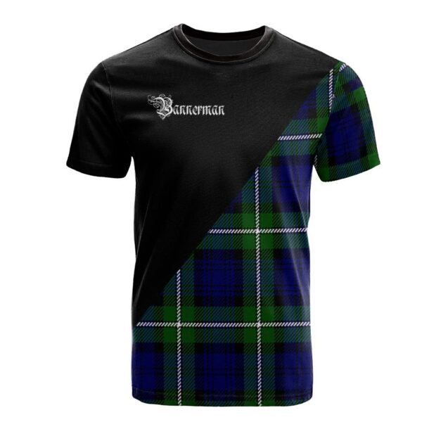 Bannerman Clan T-Shirt, Scottish Tartan Bannerman Clans T-Shirt Military Logo Style