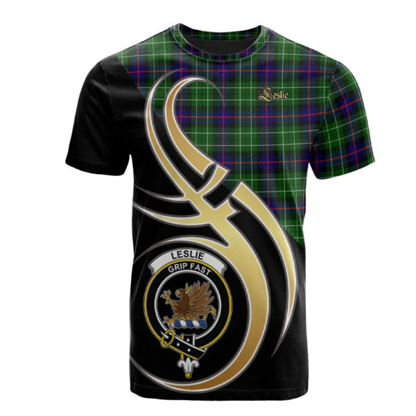 Leslie Hunting Clan T-Shirt, Scottish Tartan Leslie Hunting Clans T-Shirt Believe In Me Style