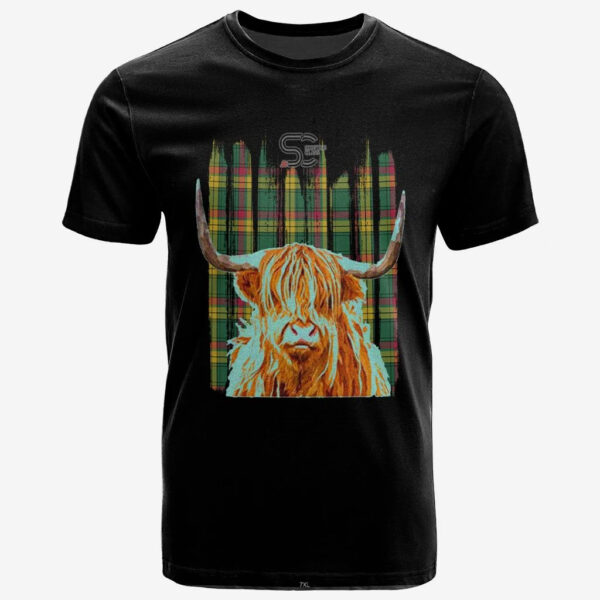 MacMillan Old Ancient Clan T-Shirt, Scottish Tartan MacMillan Old Ancient Clans T-Shirt Highland Cow Style - Image 2