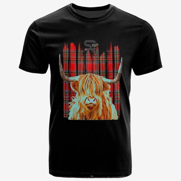 Macbain Clan T-Shirt, Scottish Tartan Macbain Clans T-Shirt Highland Cow Style - Image 2