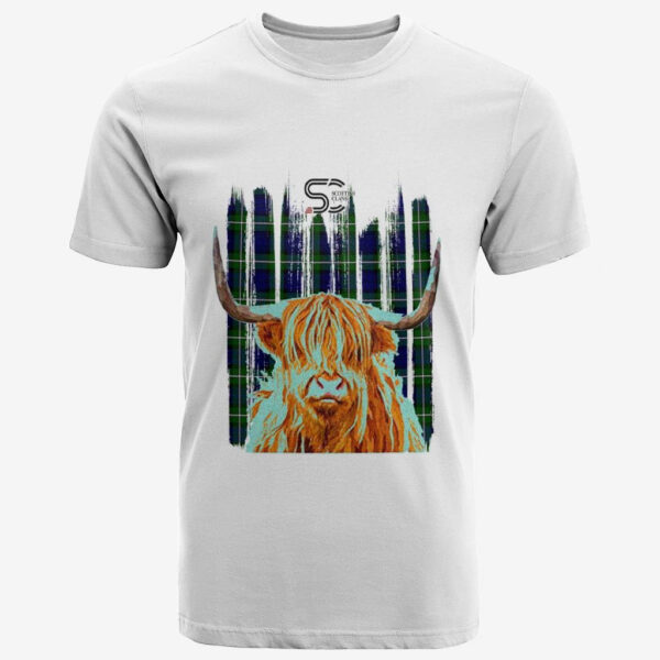 Forbes Modern Clan T-Shirt, Scottish Tartan Forbes Modern Clans T-Shirt Highland Cow Style