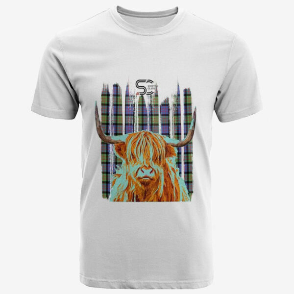 MacDonald Ancient Clan T-Shirt, Scottish Tartan MacDonald Ancient Clans T-Shirt Highland Cow Style