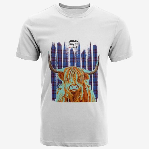 Elliot Modern Clan T-Shirt, Scottish Tartan Elliot Modern Clans T-Shirt Highland Cow Style