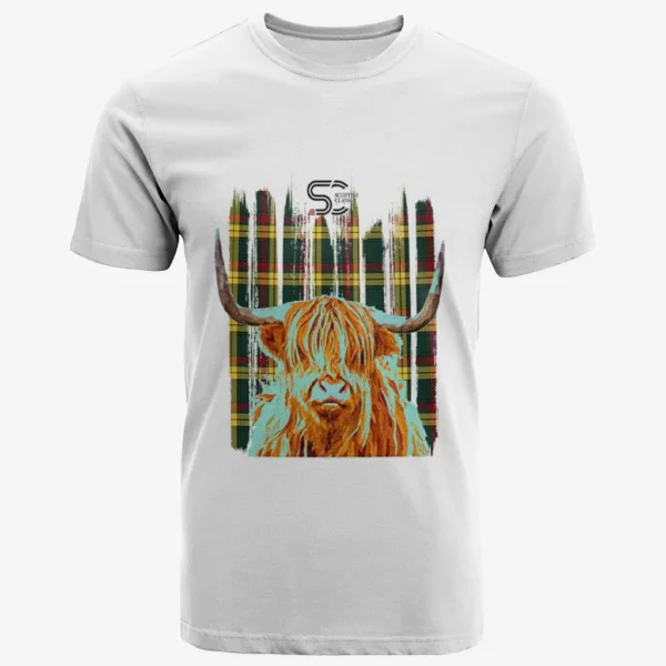 MacMillan Old Modern Clan T-Shirt, Scottish Tartan MacMillan Old Modern Clans T-Shirt Highland Cow Style