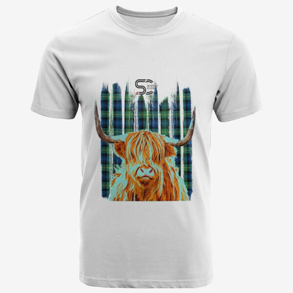 Gordon Ancient Clan T-Shirt, Scottish Tartan Gordon Ancient Clans T-Shirt Highland Cow Style