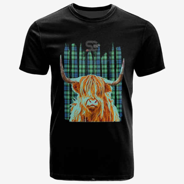 Graham of Montrose Ancient Clan T-Shirt, Scottish Tartan Graham of Montrose Ancient Clans T-Shirt Highland Cow Style - Image 2