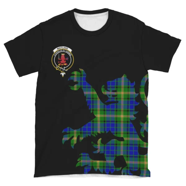 Maitland Clan T-shirt, Scottish Tartan Maitland Clans T-shirt Lion & Thistle Style - Image 4