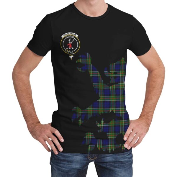 Colquhoun Modern Clan T-shirt, Scottish Tartan Colquhoun Modern Clans T-shirt Lion & Thistle Style