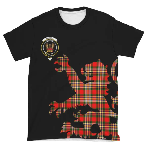 MacGill Modern Clan T-shirt, Scottish Tartan MacGill Modern Clans T-shirt Lion & Thistle Style - Image 4