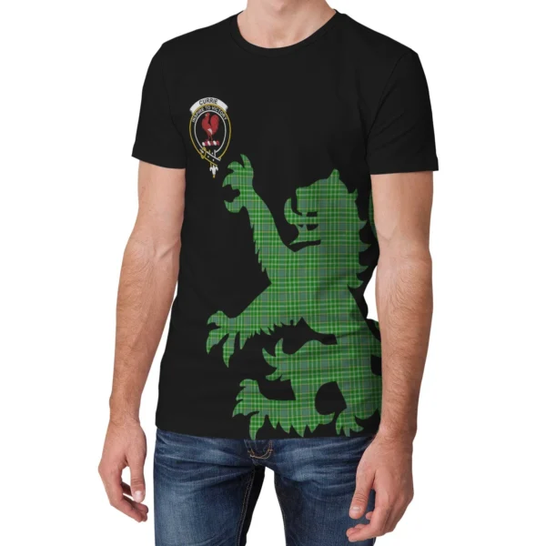 Currie Clan T-shirt, Scottish Tartan Currie Clans T-shirt Lion & Thistle Style - Image 3