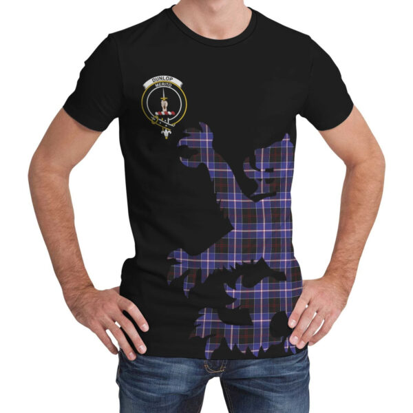 Dunlop Modern Clan T-shirt, Scottish Tartan Dunlop Modern Clans T-shirt Lion & Thistle Style