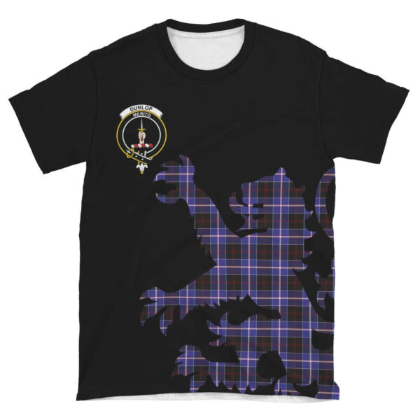 Dunlop Modern Clan T-shirt, Scottish Tartan Dunlop Modern Clans T-shirt Lion & Thistle Style - Image 4