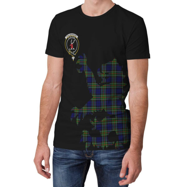 Colquhoun Modern Clan T-shirt, Scottish Tartan Colquhoun Modern Clans T-shirt Lion & Thistle Style - Image 3