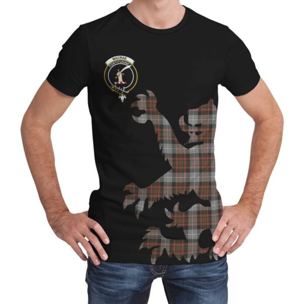 MacRae Hunting Weathered Clan T-shirt, Scottish Tartan MacRae Hunting Weathered Clans T-shirt Lion & Thistle Style