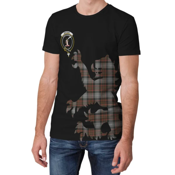 MacRae Hunting Weathered Clan T-shirt, Scottish Tartan MacRae Hunting Weathered Clans T-shirt Lion & Thistle Style - Image 3