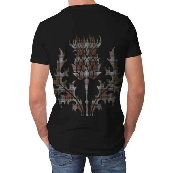 MacRae Hunting Weathered Clan T-shirt, Scottish Tartan MacRae Hunting Weathered Clans T-shirt Lion & Thistle Style - Image 2