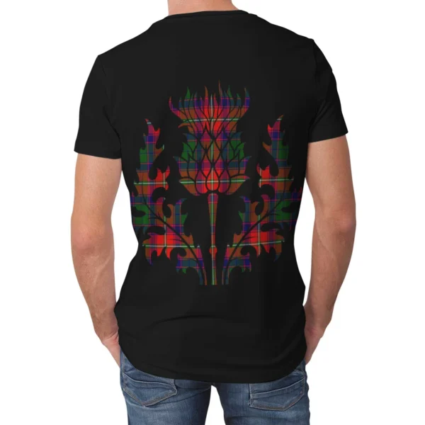 Charteris District Clan T-shirt, Scottish Tartan Charteris District Clans T-shirt Lion & Thistle Style - Image 2