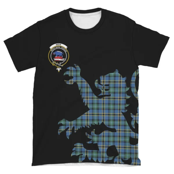 Weir Ancient Clan T-shirt, Scottish Tartan Weir Ancient Clans T-shirt Lion & Thistle Style - Image 4