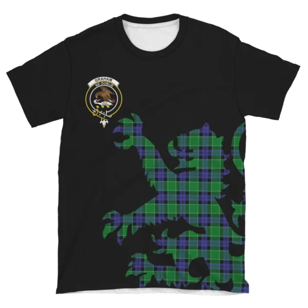 Graham of Menteith Modern Clan T-shirt, Scottish Tartan Graham of Menteith Modern Clans T-shirt Lion & Thistle Style - Image 4