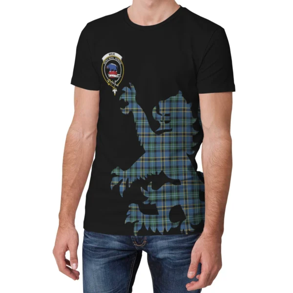 Weir Ancient Clan T-shirt, Scottish Tartan Weir Ancient Clans T-shirt Lion & Thistle Style - Image 3