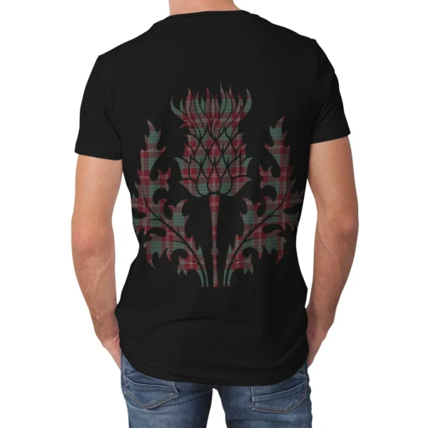 Crawford Modern Clan T-shirt, Scottish Tartan Crawford Modern Clans T-shirt Lion & Thistle Style - Image 2