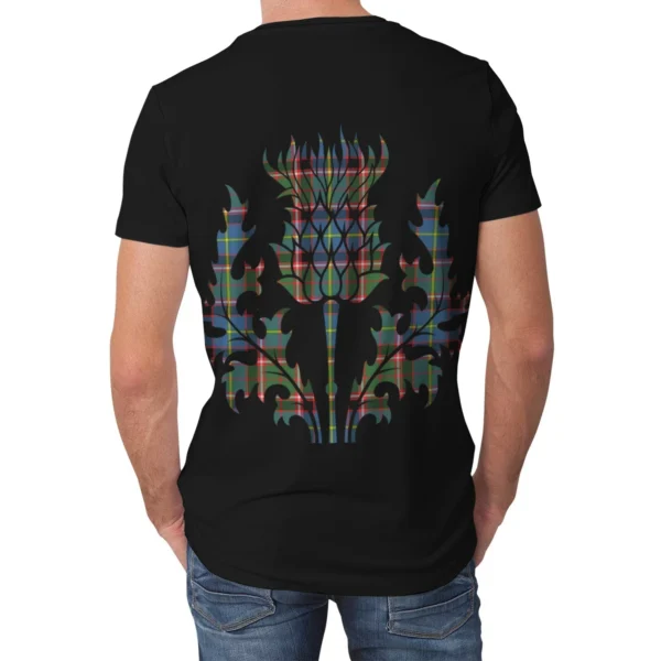 Glass Clan T-shirt, Scottish Tartan Glass Clans T-shirt Lion & Thistle Style - Image 2