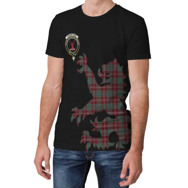 Crawford Modern Clan T-shirt, Scottish Tartan Crawford Modern Clans T-shirt Lion & Thistle Style - Image 3