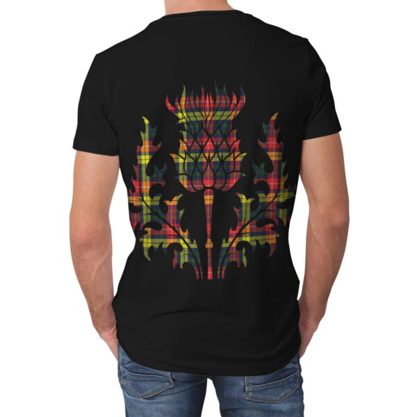 Dewar Clan T-shirt, Scottish Tartan Dewar Clans T-shirt Lion & Thistle Style - Image 2