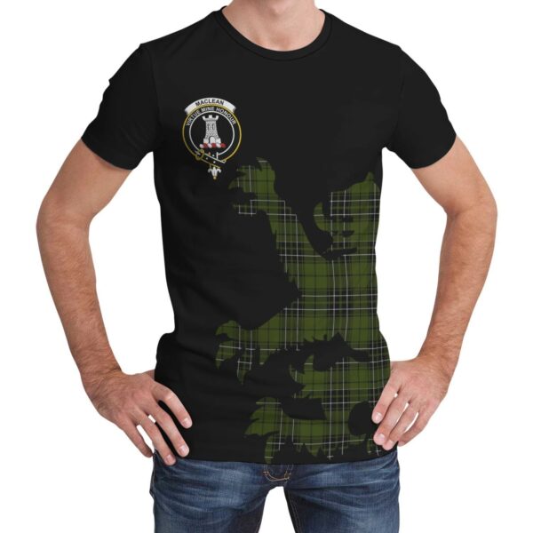 MacLean Hunting Clan T-shirt, Scottish Tartan MacLean Hunting Clans T-shirt Lion & Thistle Style