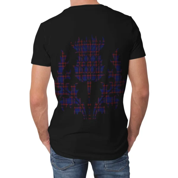 Home Modern Clan T-shirt, Scottish Tartan Home Modern Clans T-shirt Lion & Thistle Style - Image 2