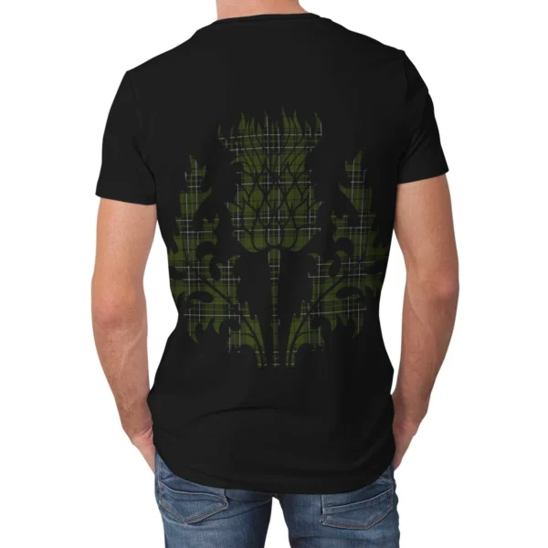 MacLean Hunting Clan T-shirt, Scottish Tartan MacLean Hunting Clans T-shirt Lion & Thistle Style - Image 2