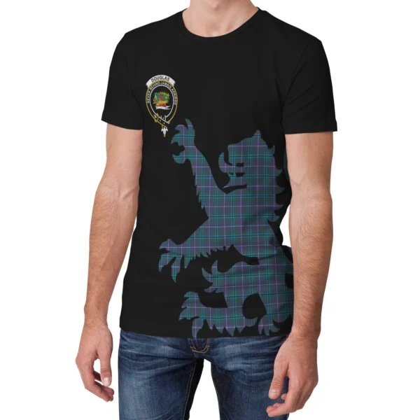 Douglas Modern Clan T-shirt, Scottish Tartan Douglas Modern Clans T-shirt Lion & Thistle Style - Image 3