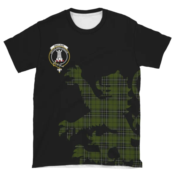 MacLean Hunting Clan T-shirt, Scottish Tartan MacLean Hunting Clans T-shirt Lion & Thistle Style - Image 4