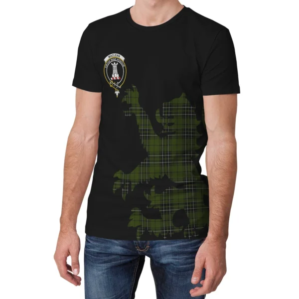 MacLean Hunting Clan T-shirt, Scottish Tartan MacLean Hunting Clans T-shirt Lion & Thistle Style - Image 3