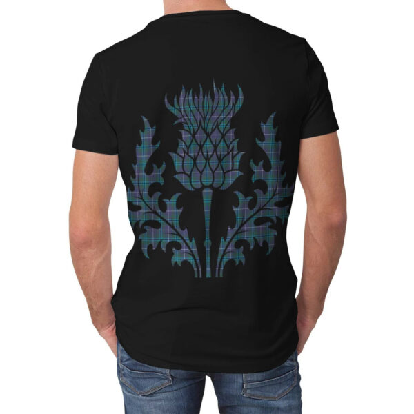 Douglas Modern Clan T-shirt, Scottish Tartan Douglas Modern Clans T-shirt Lion & Thistle Style - Image 2