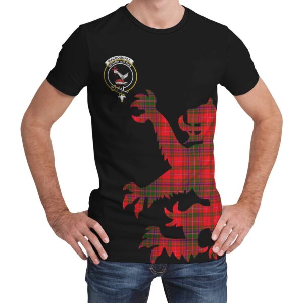 MacDougall Modern Clan T-shirt, Scottish Tartan MacDougall Modern Clans T-shirt Lion & Thistle Style