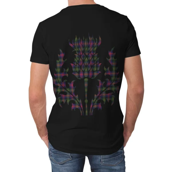 Logan Modern Clan T-shirt, Scottish Tartan Logan Modern Clans T-shirt Lion & Thistle Style - Image 2